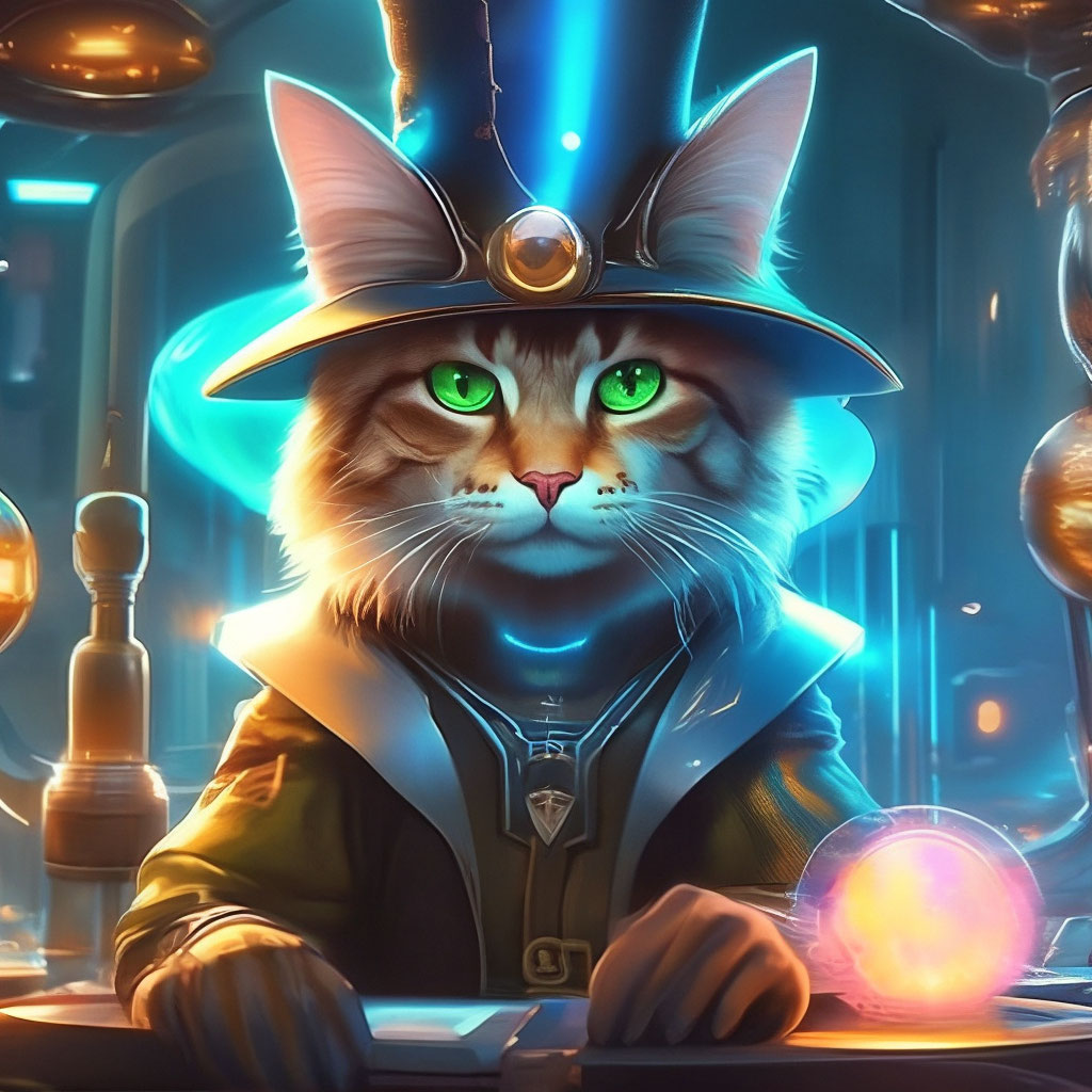 Cat in a hat  anthropomorphic quot  created in Shedevrum