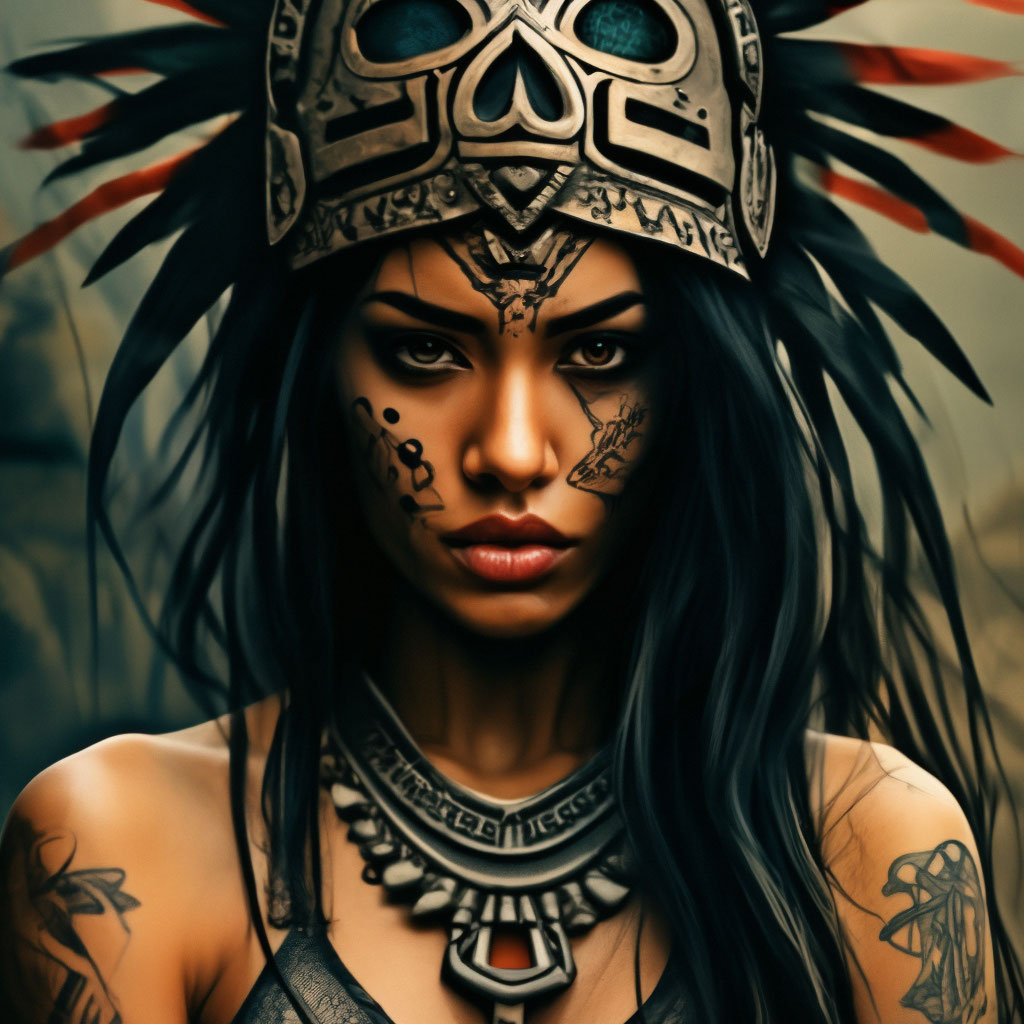 Aztec Facial Tattoos