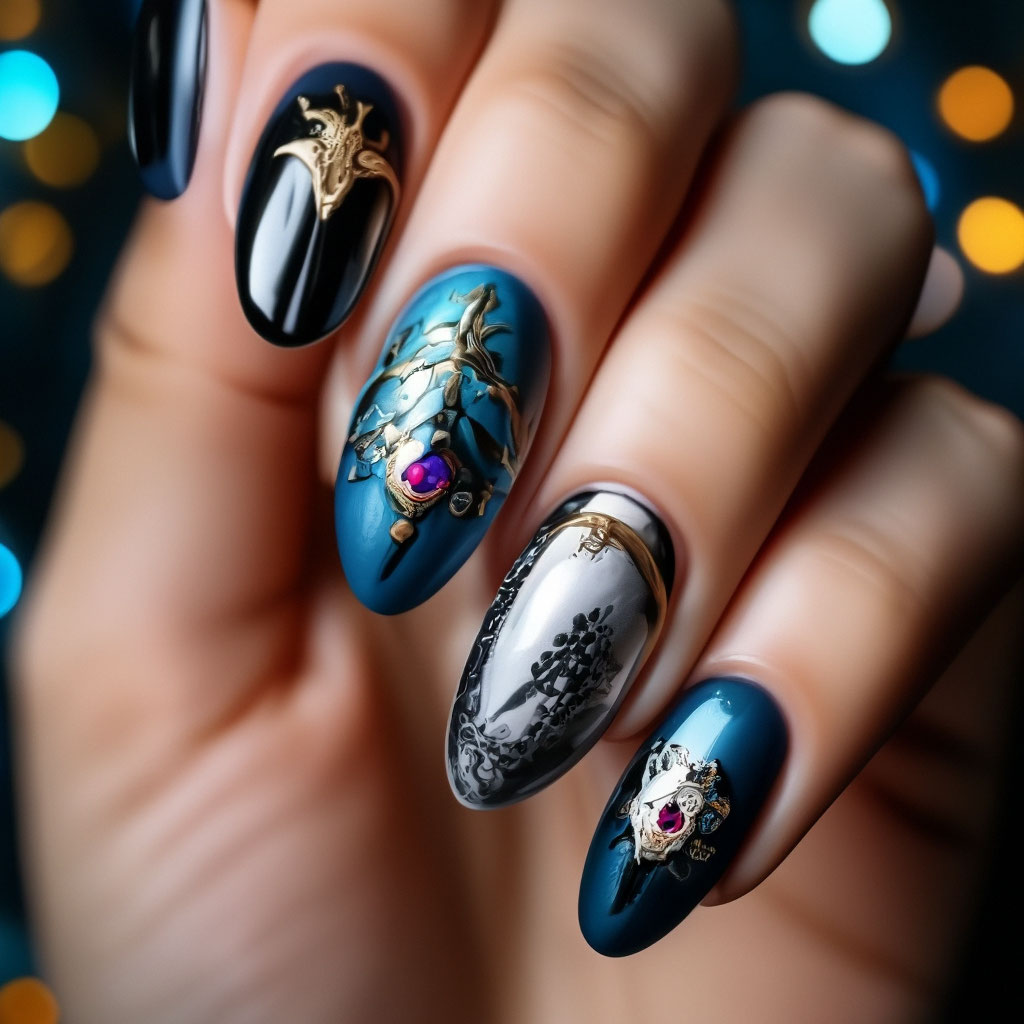 Дизайн ногтей 2024 новинки осень с рисунком The most beautiful fall manicure with design