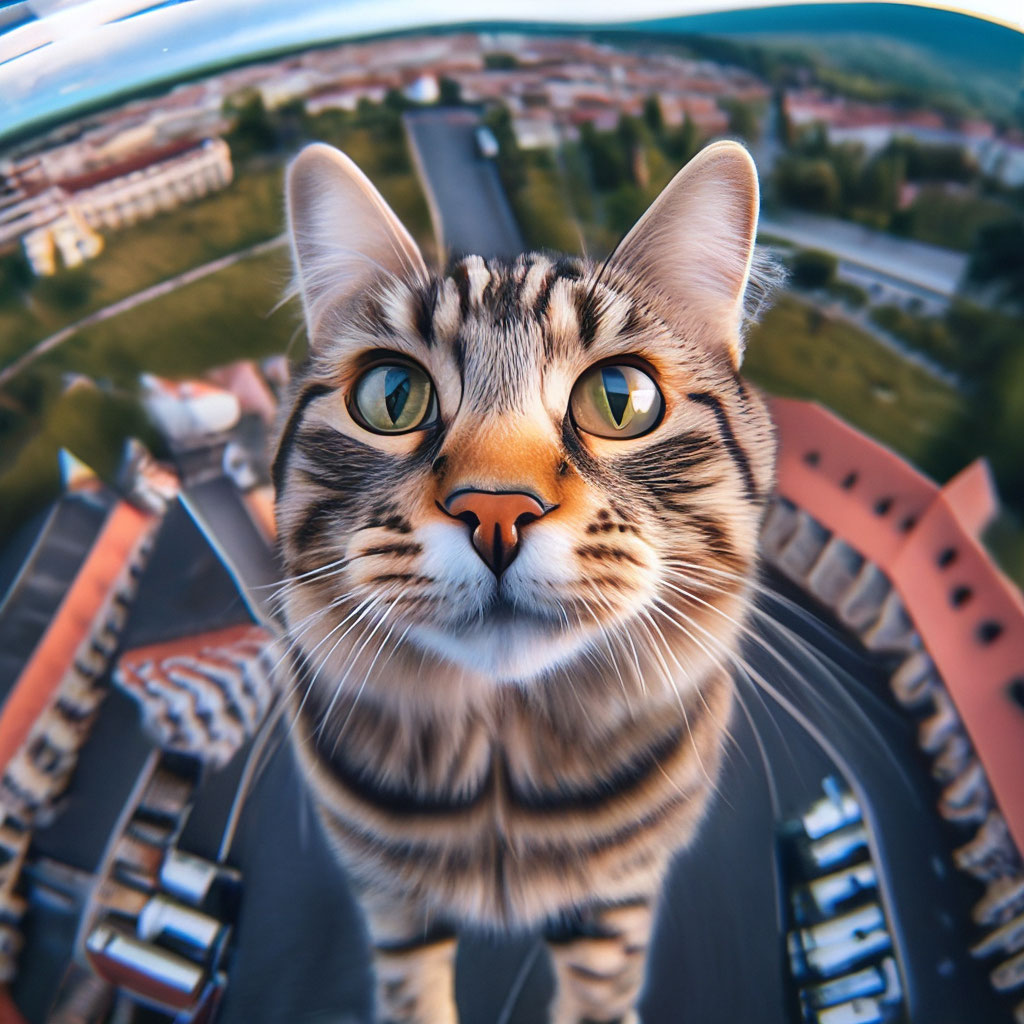 Коты смотрят сверху
