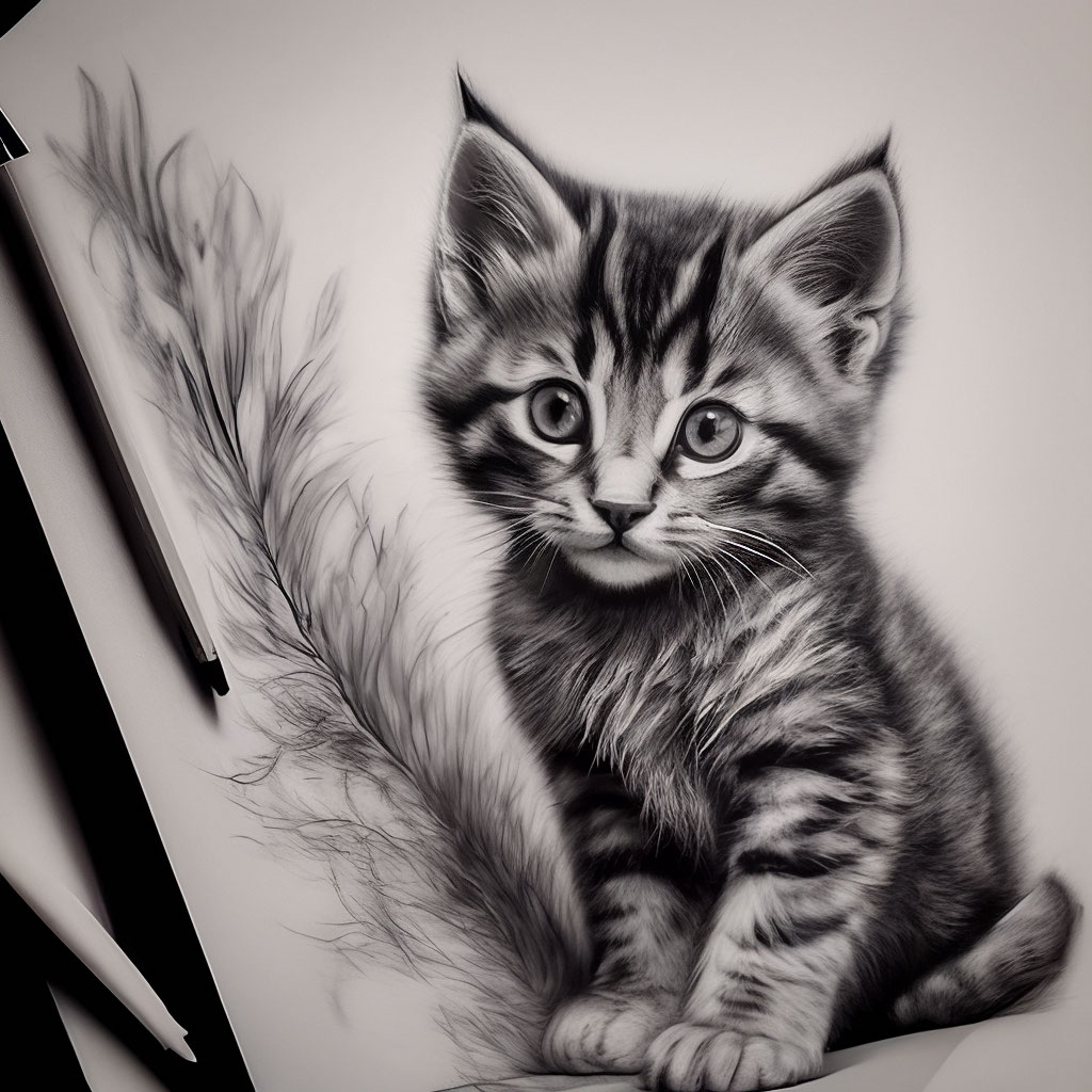Картинки котиков рисунки - 72 фото