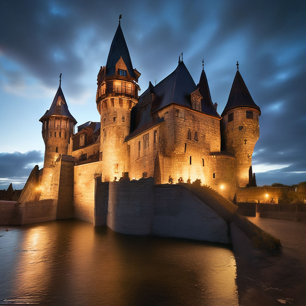 Средневековый замок Крибштайн, Германия | Осенняя сказка