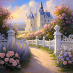 «Decorative landscape in Rococo style, a walk along the turn of the ...