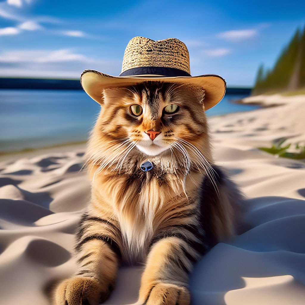 Кот в панамке