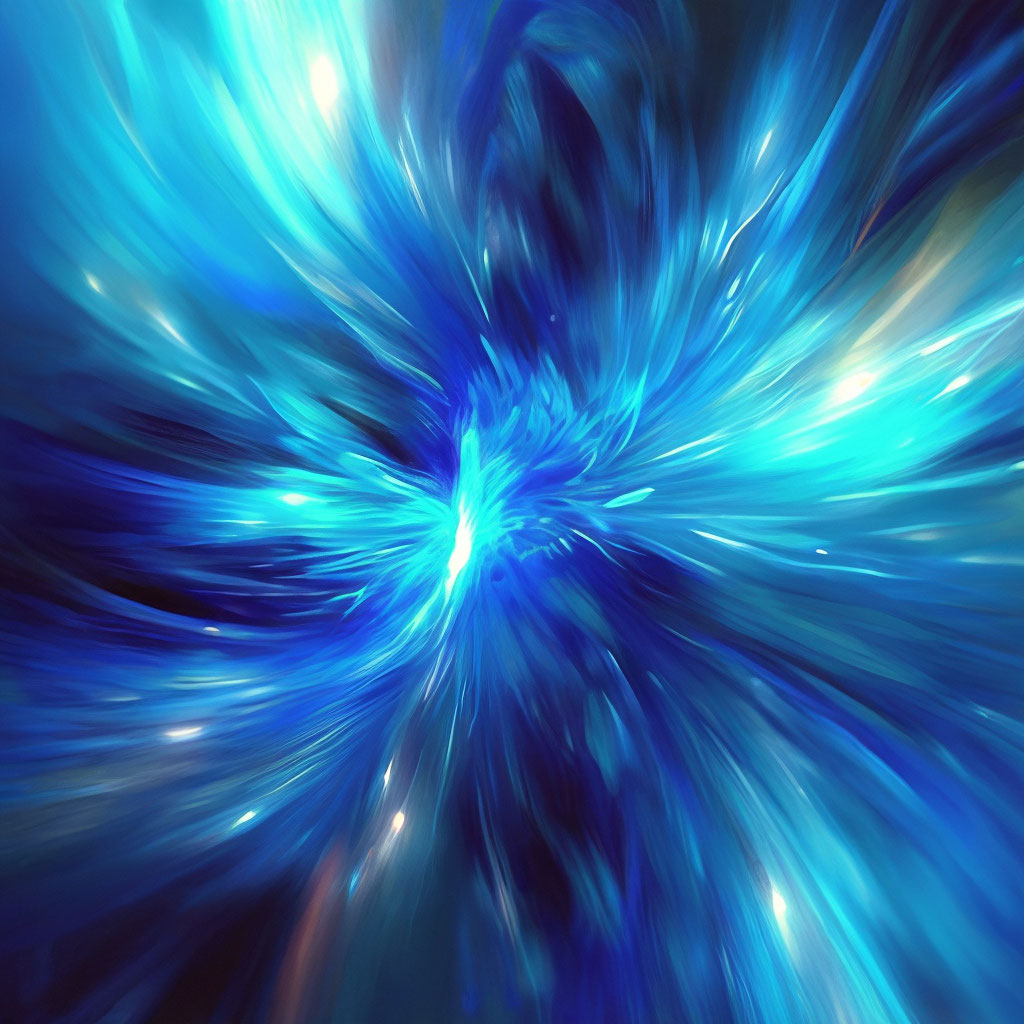 Синий цвет, синий фон, синее сияние…» — создано в Шедевруме