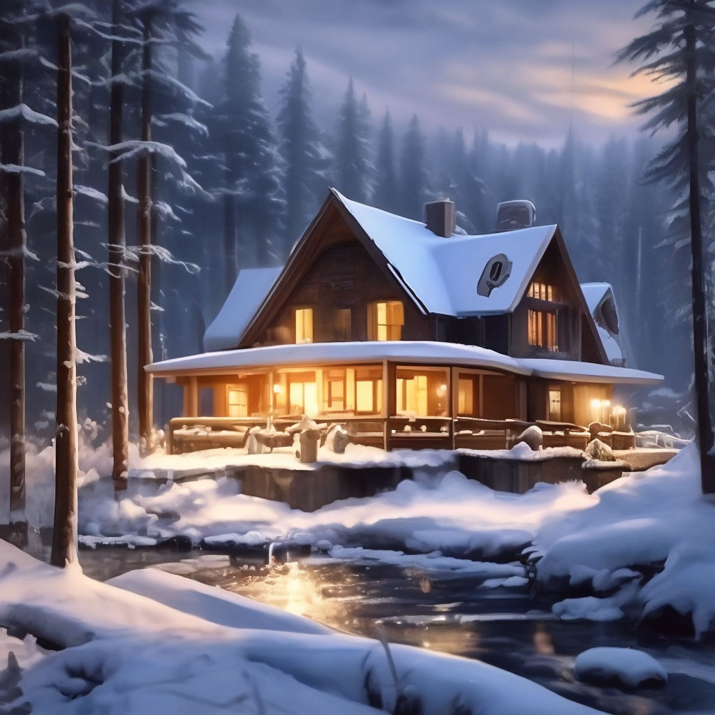 Дом в снегу: подборка картинок
