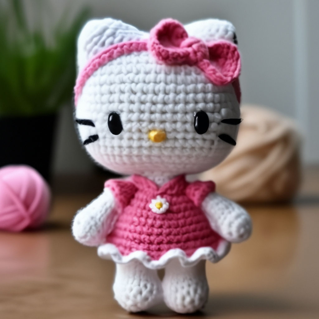 Hello Kitty handmade. Вязание крючком. Искусство Амигуруми.