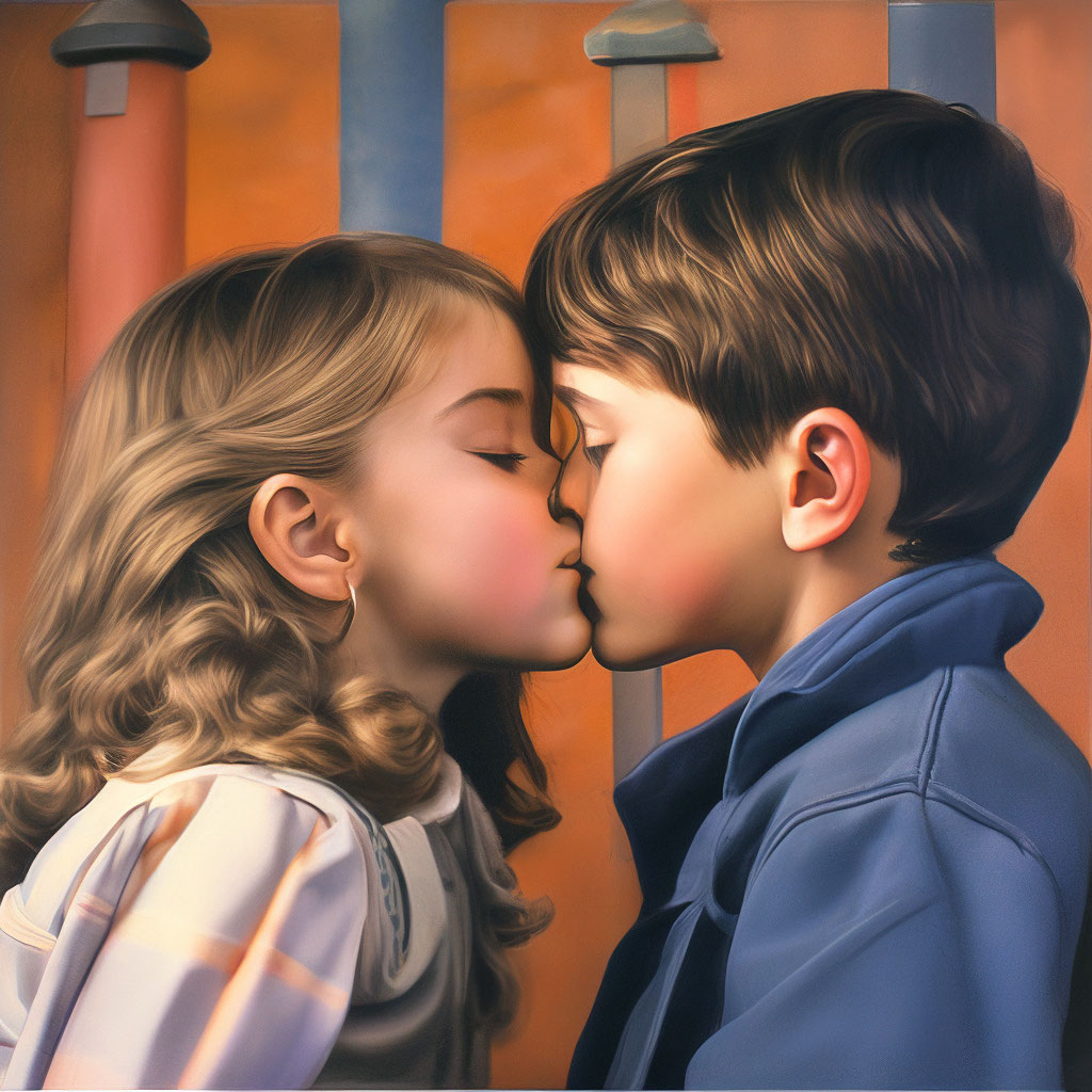 Мальчик и девочка целуются | Маргори…» — Шедеврум
