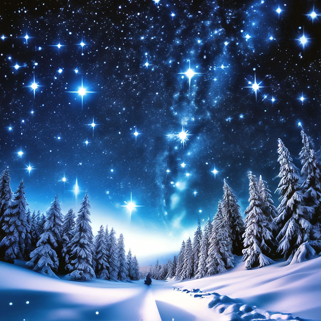 Занавес Снежинки и звезды, 3м, разноцветный