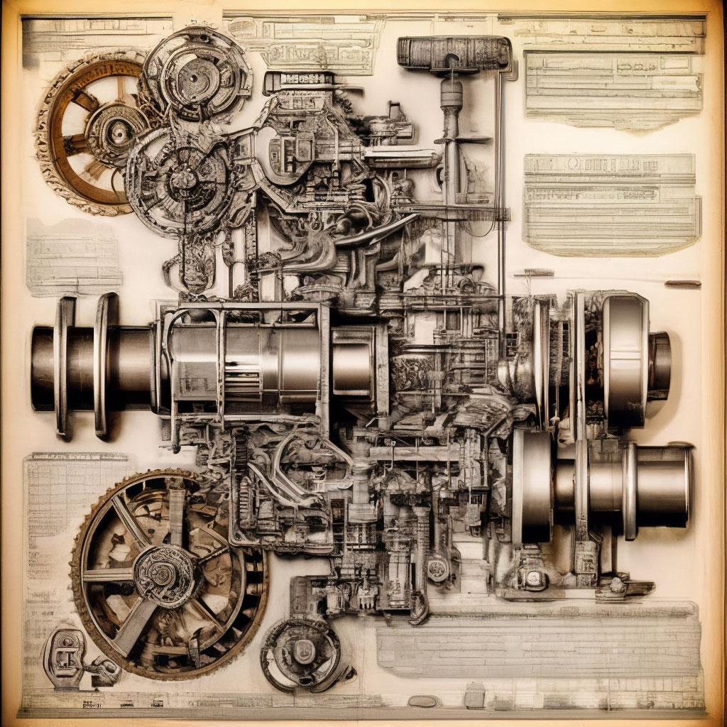 Двигатель V12 из бумаги с элементами механики | Пикабу