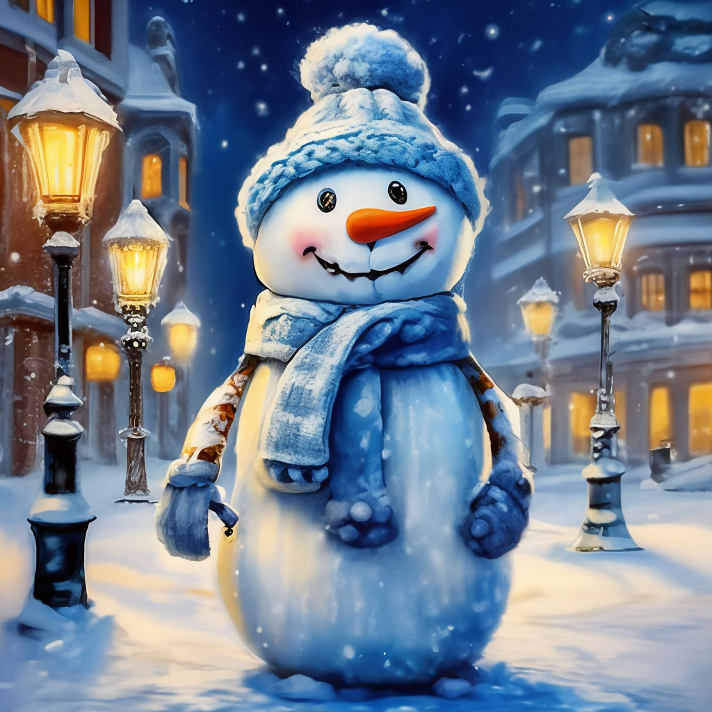 Деревянный подсвечник-фонарь Очаровательные снеговики 32 см (Holiday Classics)