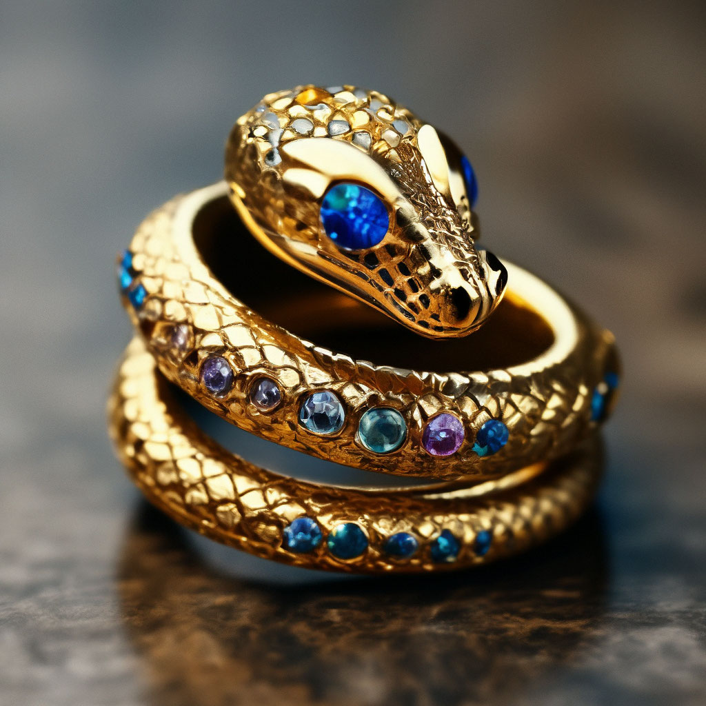 Золотые кольца в виде змеи с бриллиантами – купить в Москве в интернет-магазине