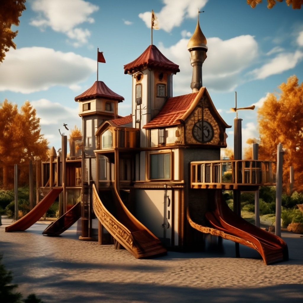 Большая сказочная детская площадка в…» — создано в Шедевруме
