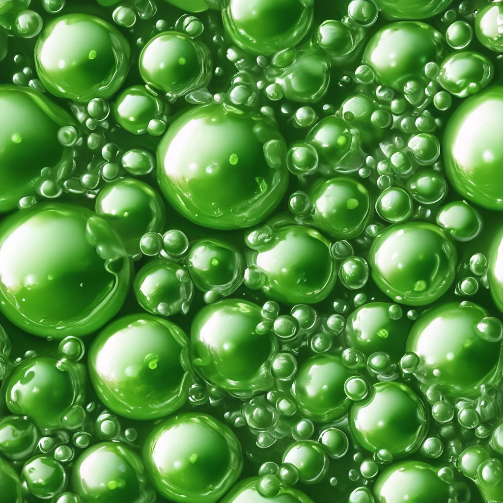 Текстура слизи, зеленые пузыри, …» — создано в Шедевруме