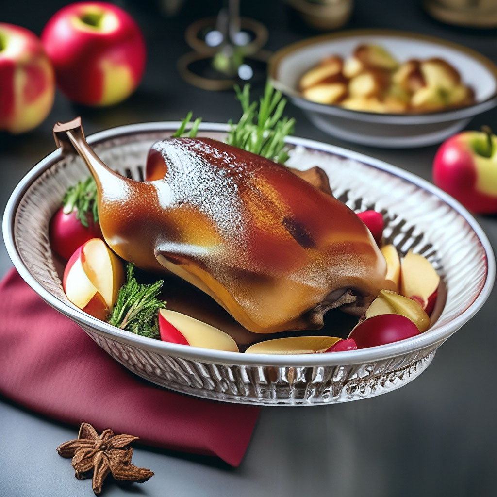 Утка запеченная с яблоками в духовке - пошаговый рецепт с фото на Готовим дома