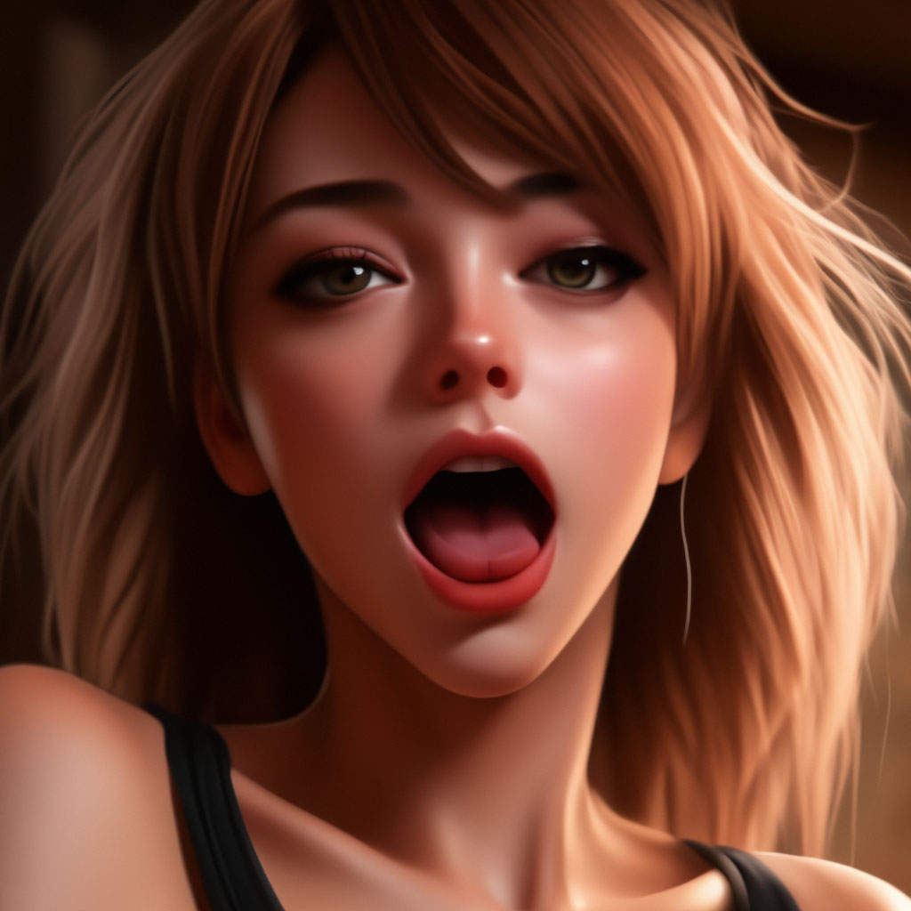 ahegao little  — image created in Shedevrum