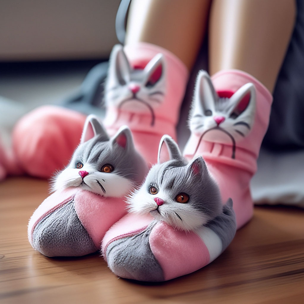 ​Полосатый котёнок из носков