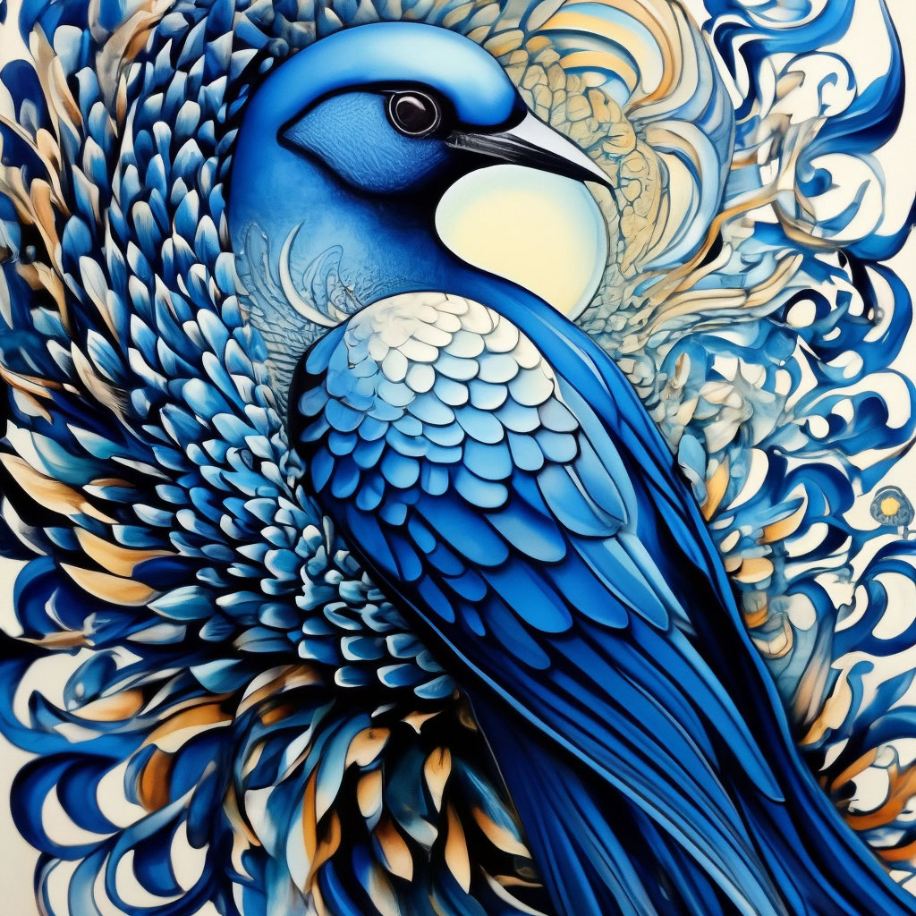 Раскраски птица, Раскраска Синяя птица птицы.