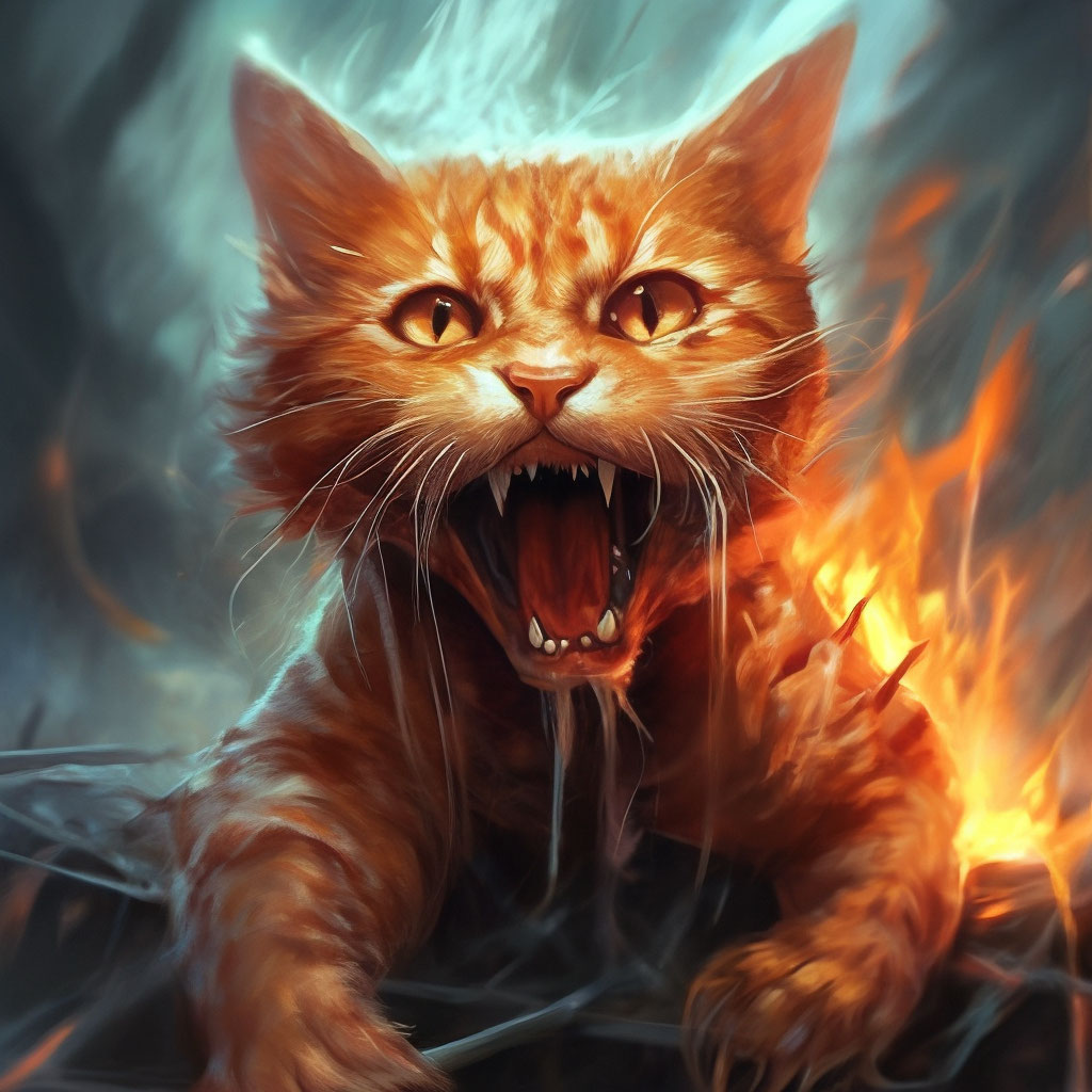 Жареный кот, хоррор, страх, больно» — создано в Шедевруме