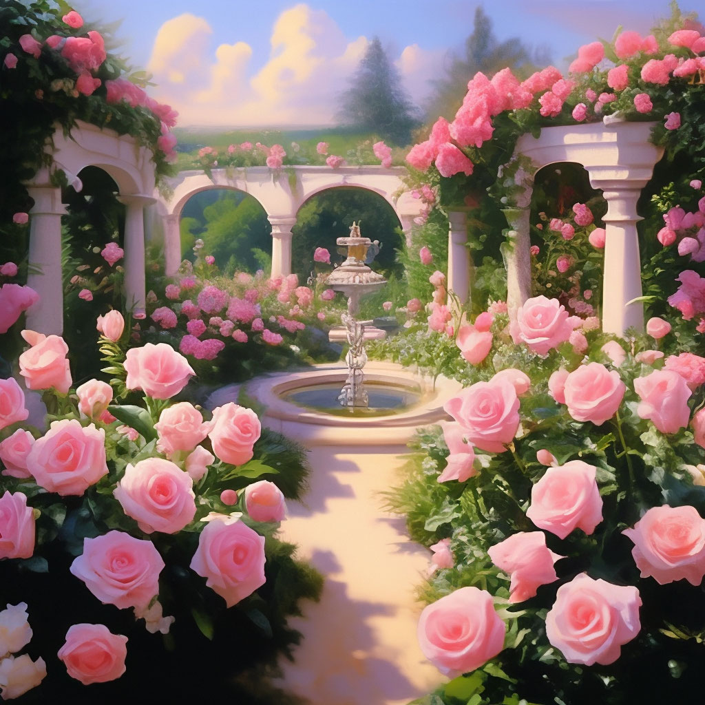 Сад с розами