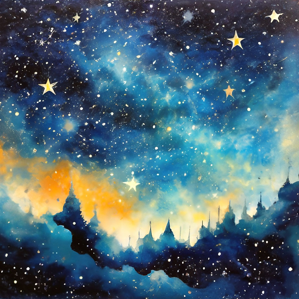 абстрактное звездное небо