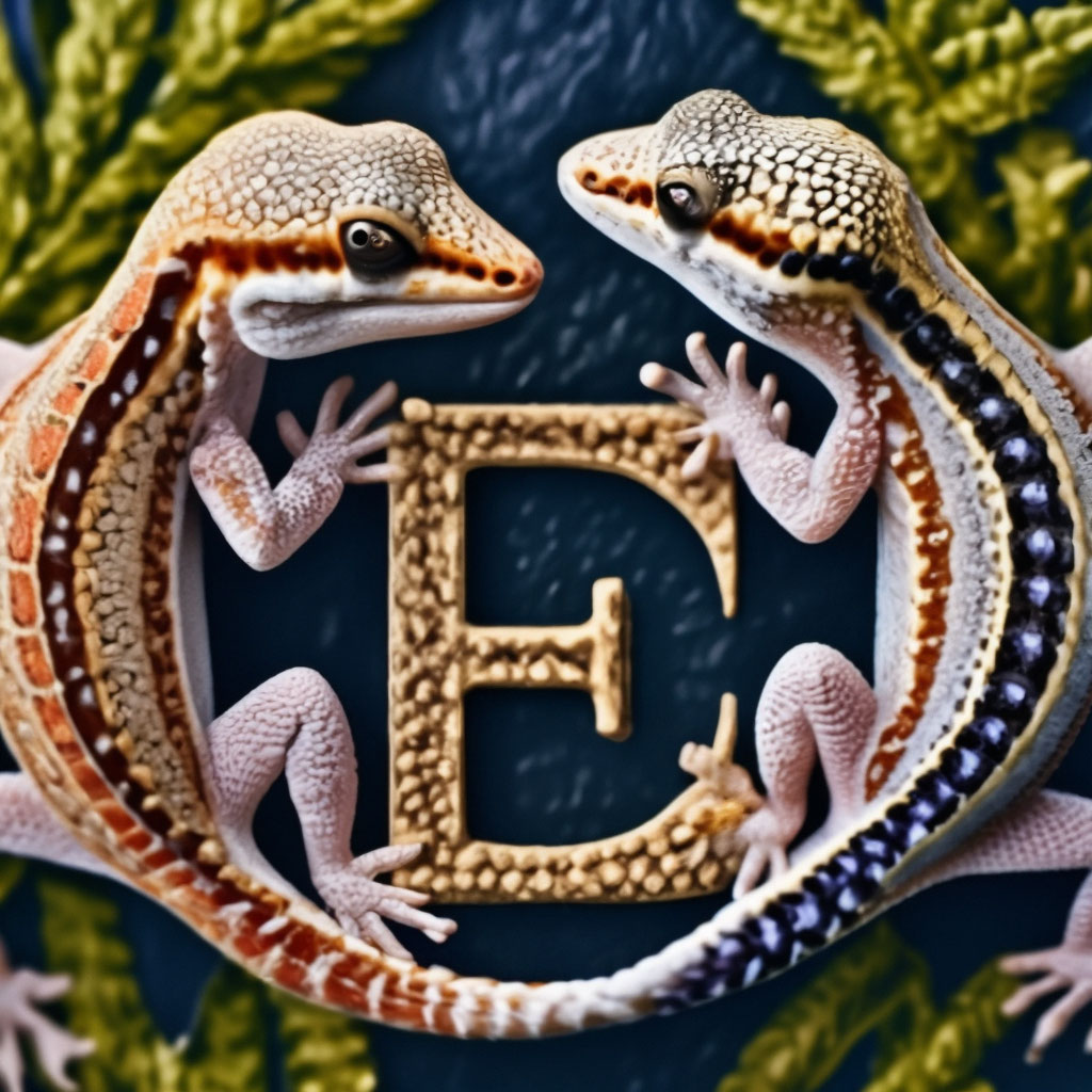 «Two lizard geckos formed the …» — картинка создана в Шедевруме
