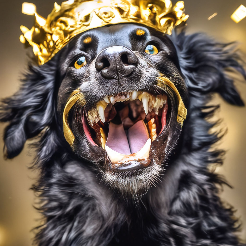 Чёрная собака балабака с вставными…» — создано в Шедевруме