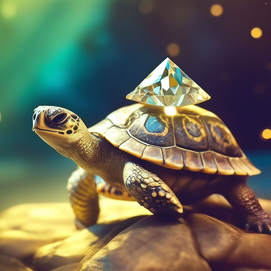 Черепаха исполняющая желания,красивая,…» — создано в Шедевруме