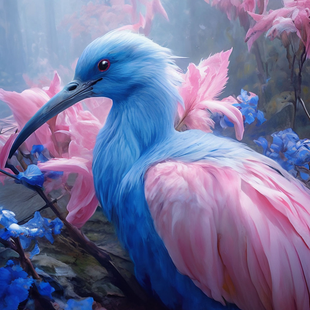 Фотоискусство животные голубой розовый…» — создано в Шедевруме
