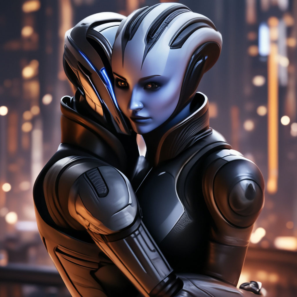 Картина по номерам игра Mass Effect (Тали, Лиара, Шепард, Тейн, Космос) - 7802 В 30x40