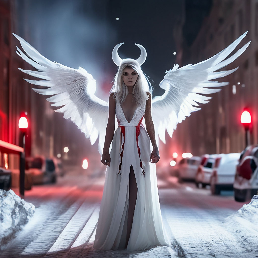 ангел с рогами демона