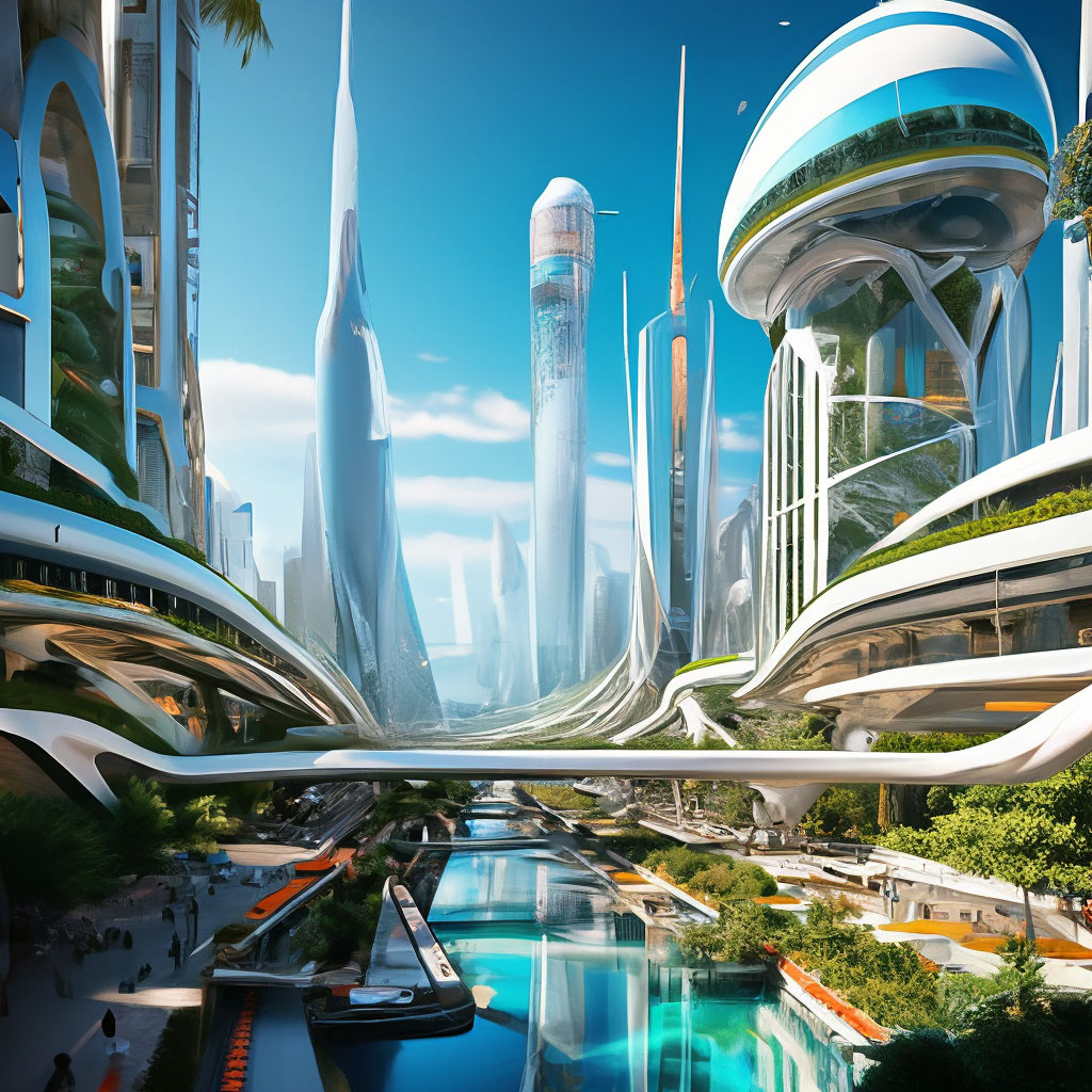 Tomorrowland - SCOTT CHAMBLISS Futuristic city, Futuristic architecture, Fantasy