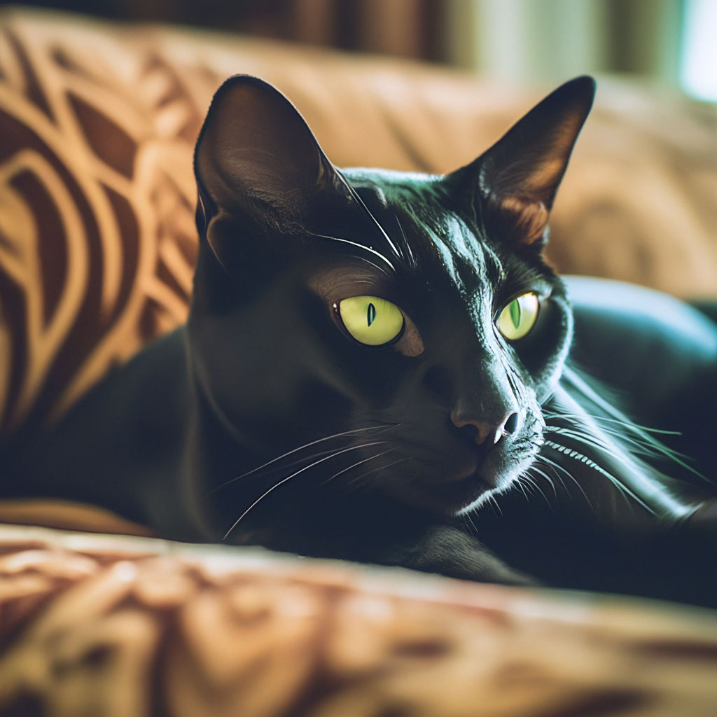 Черный кот ориентал - 64 фото