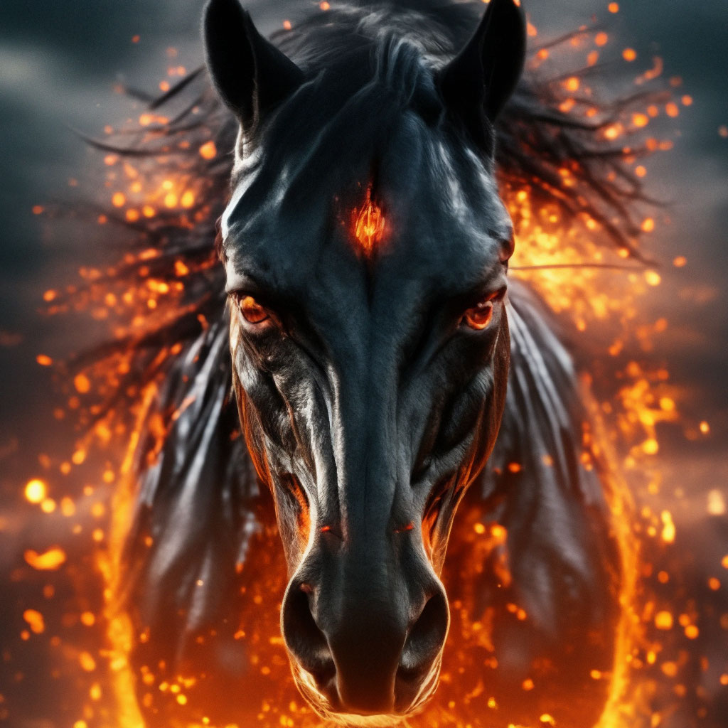 evil black horse wallpaper