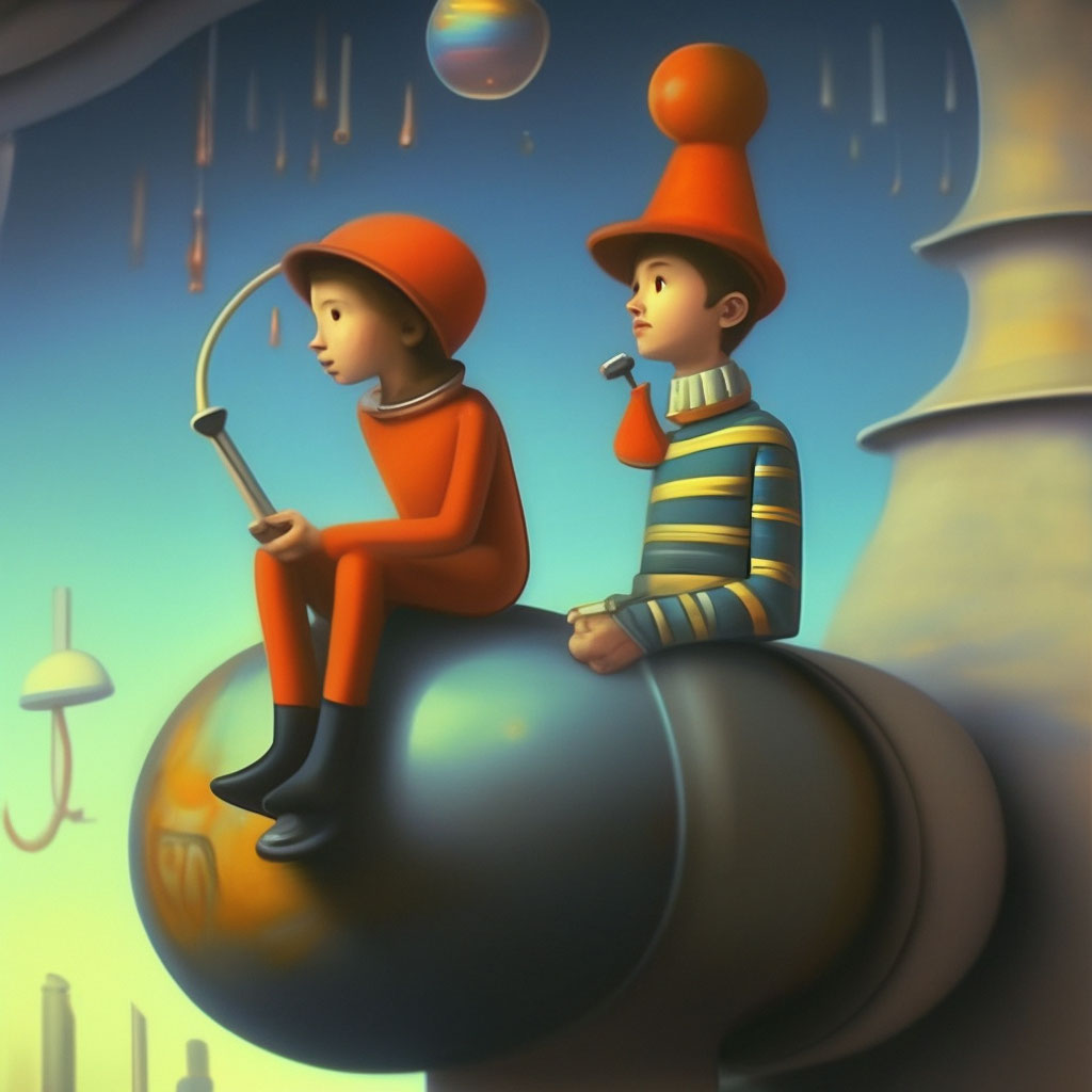 «А и б сидели на трубе, а упала…» — создано в Шедевруме