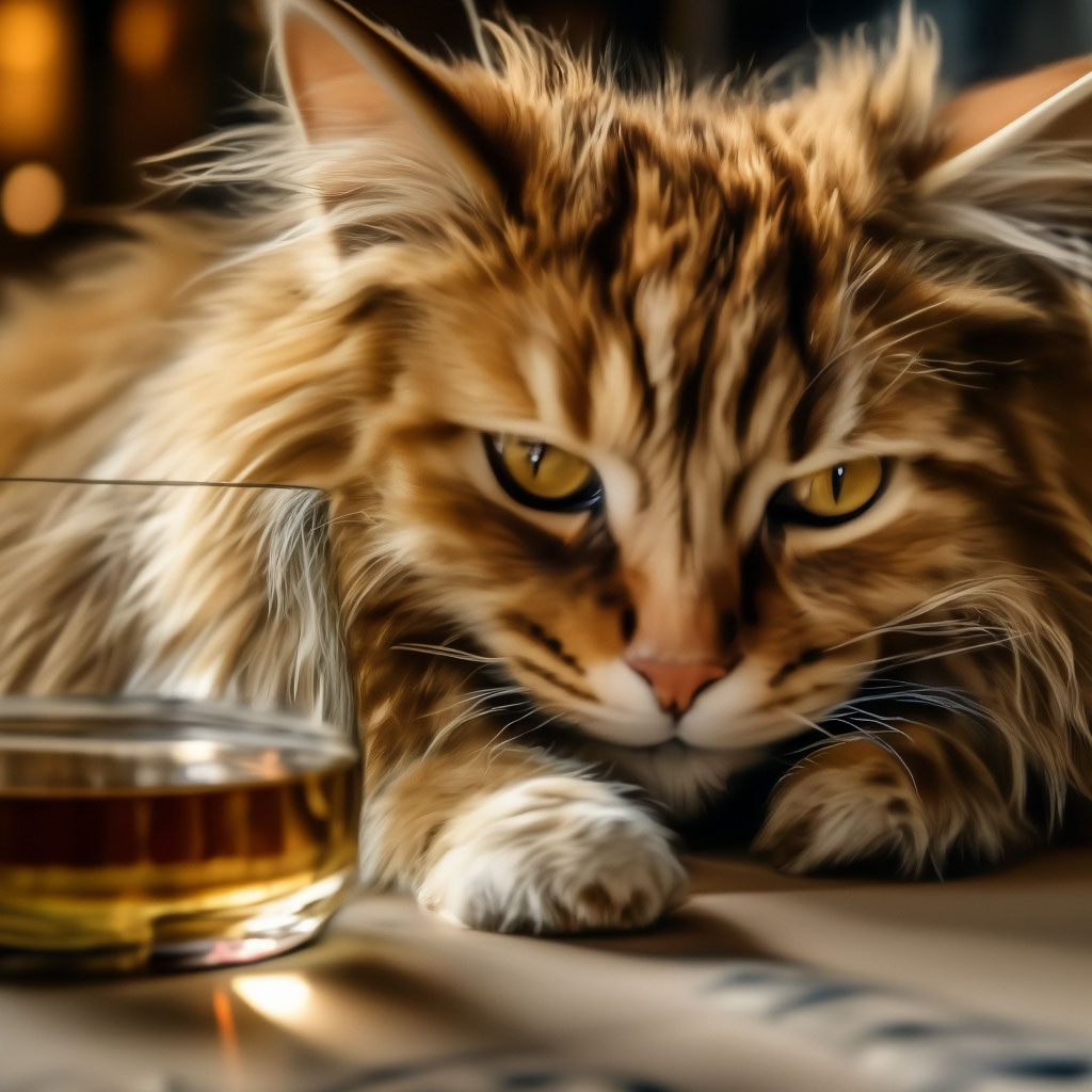 Невыспавшийся кот