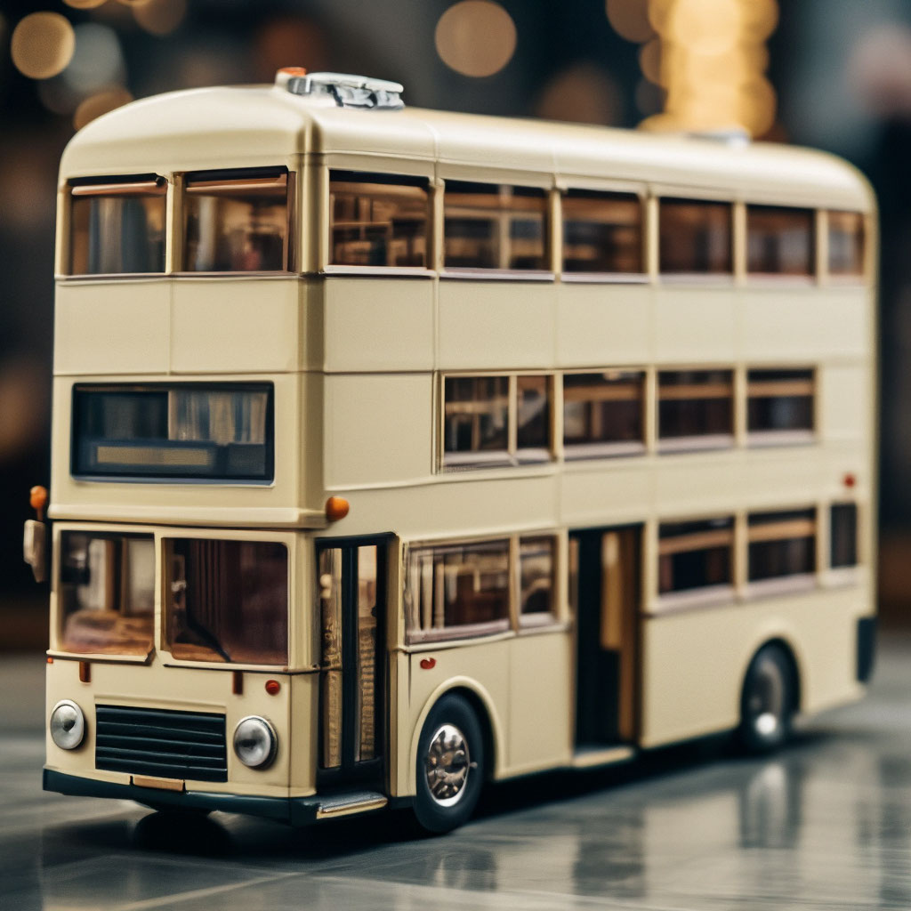 Маленький трехэтажный автобус,three-…» — создано в Шедевруме