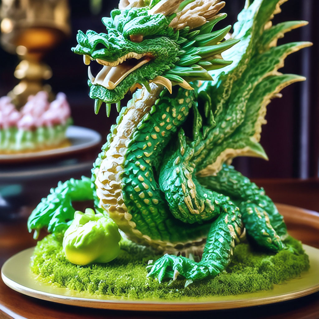 Торт Зелёный Дракон форма …» — создано в Шедевруме