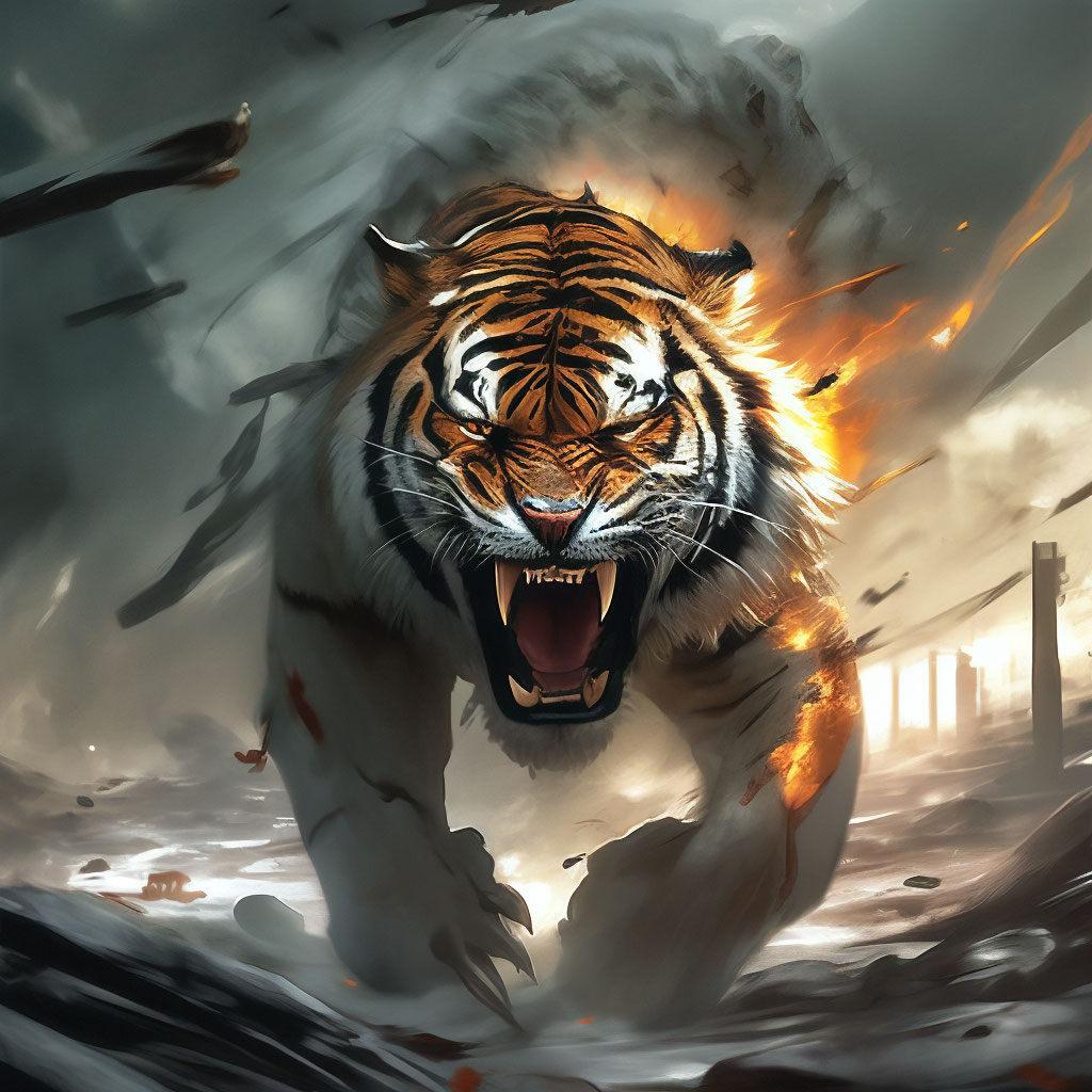Тигр р в ярости» — создано в Шедевруме