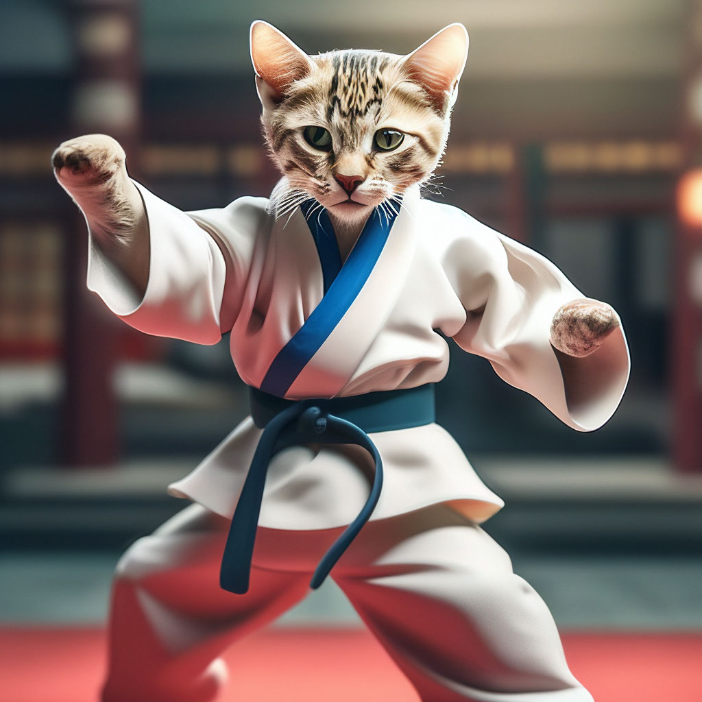 Котик каратист