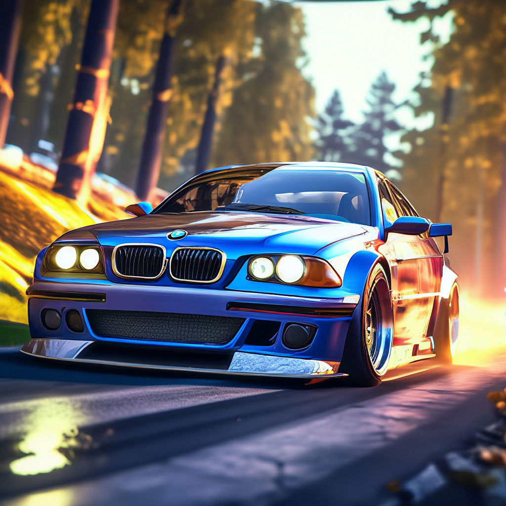 BMW e46 tuning, drift, realistic …» — создано в Шедевруме