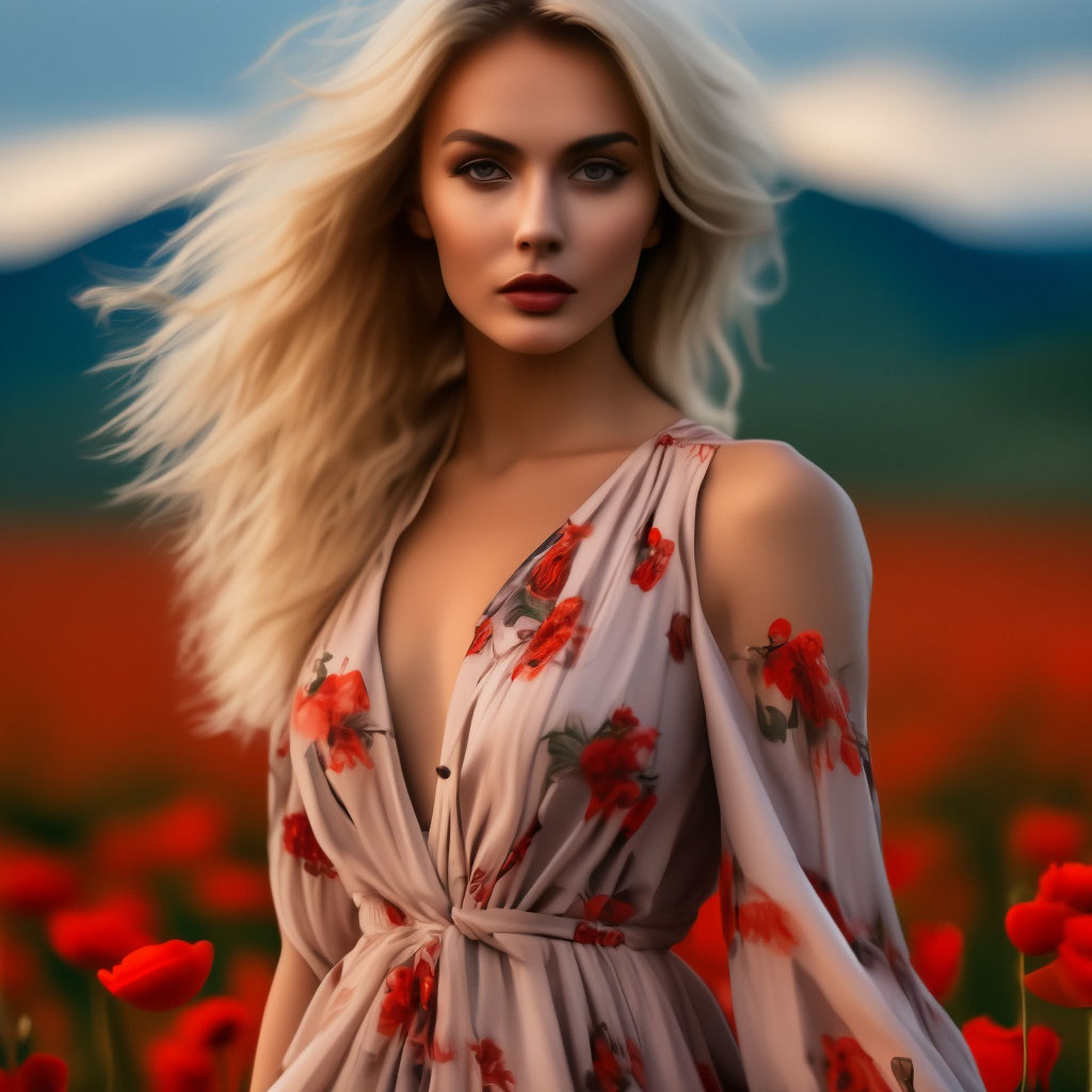 красивая девушка блондинка в поле Stock Photo | Adobe Stock