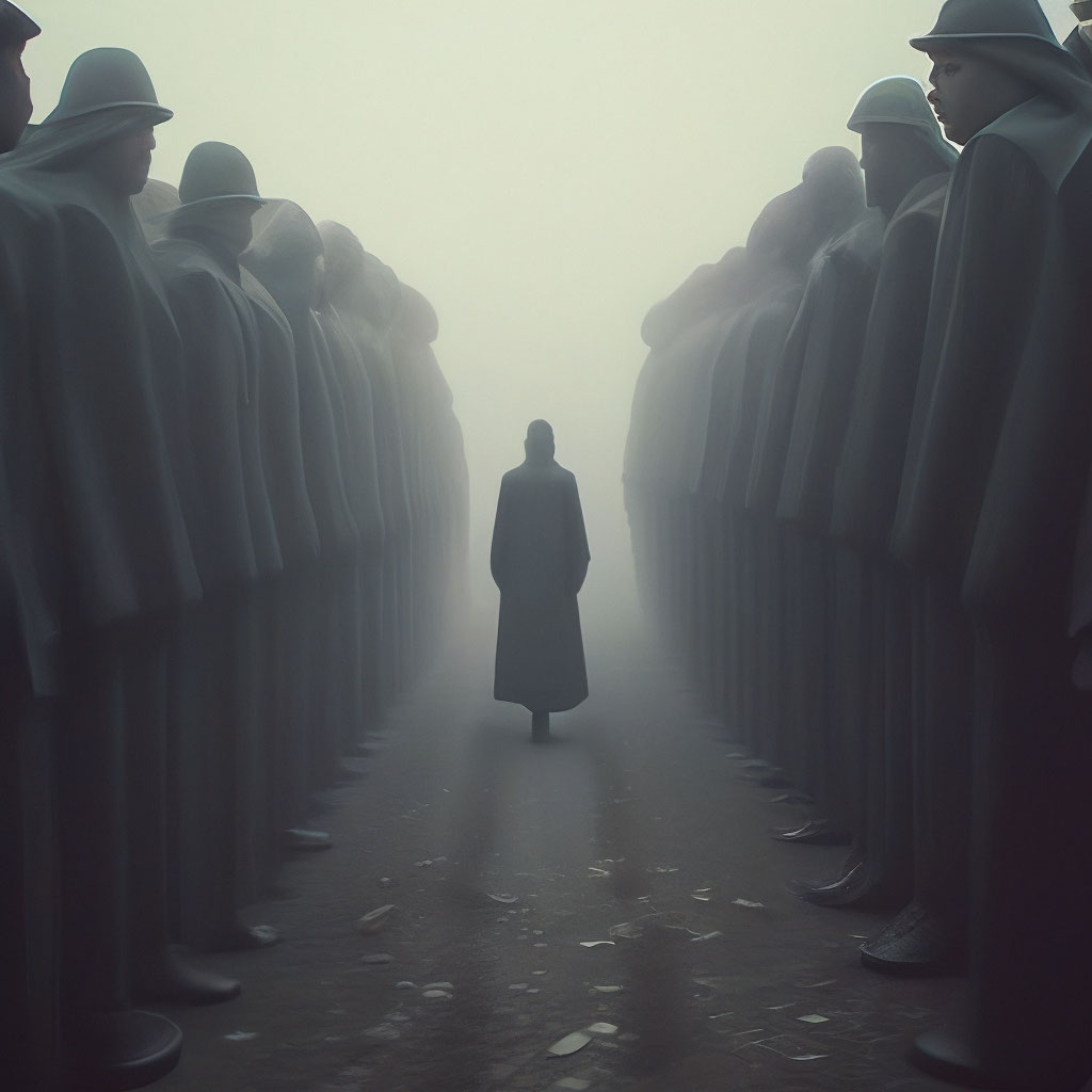 Толпа идет в одну сторону а …» — создано в Шедевруме