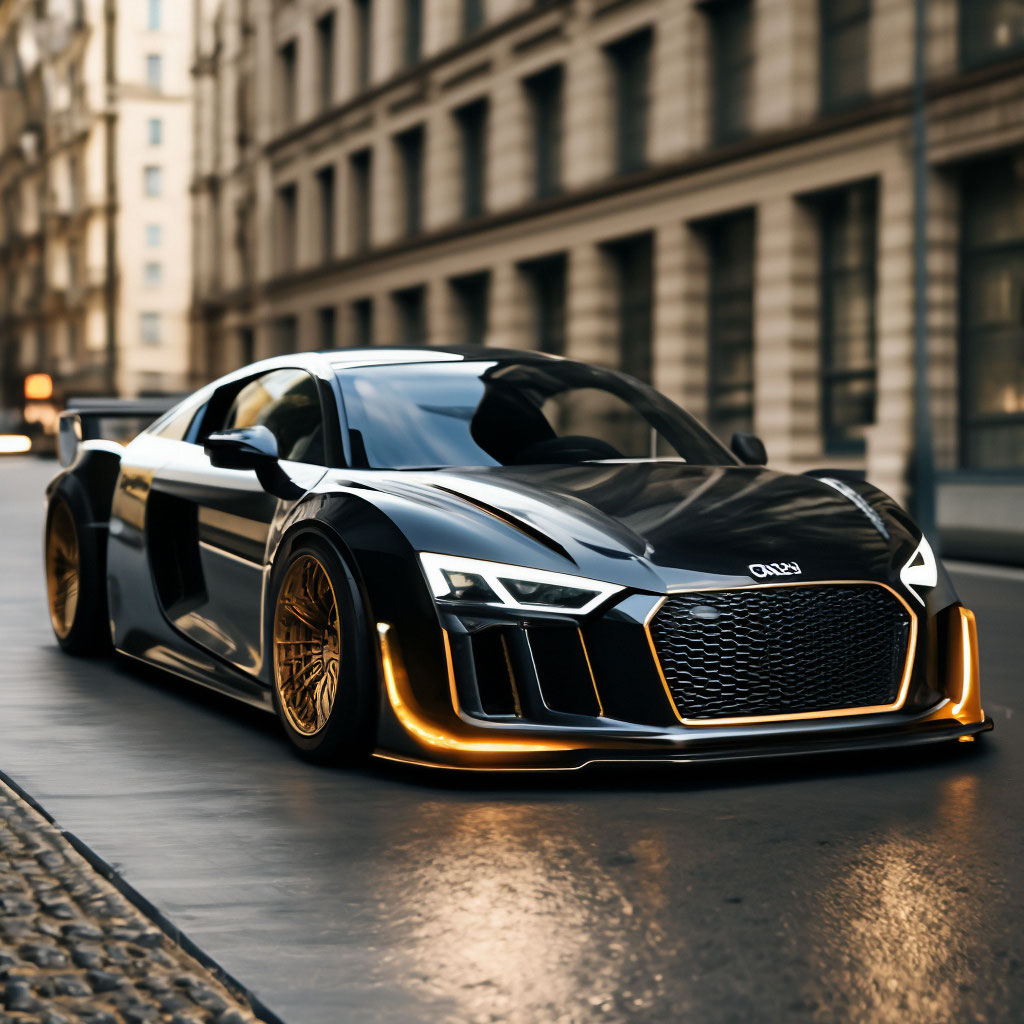 Audi R8 Black And Gold