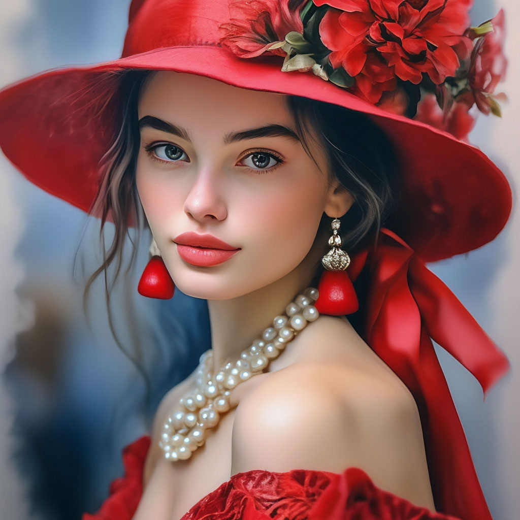 ZX Женщина в красной шляпе