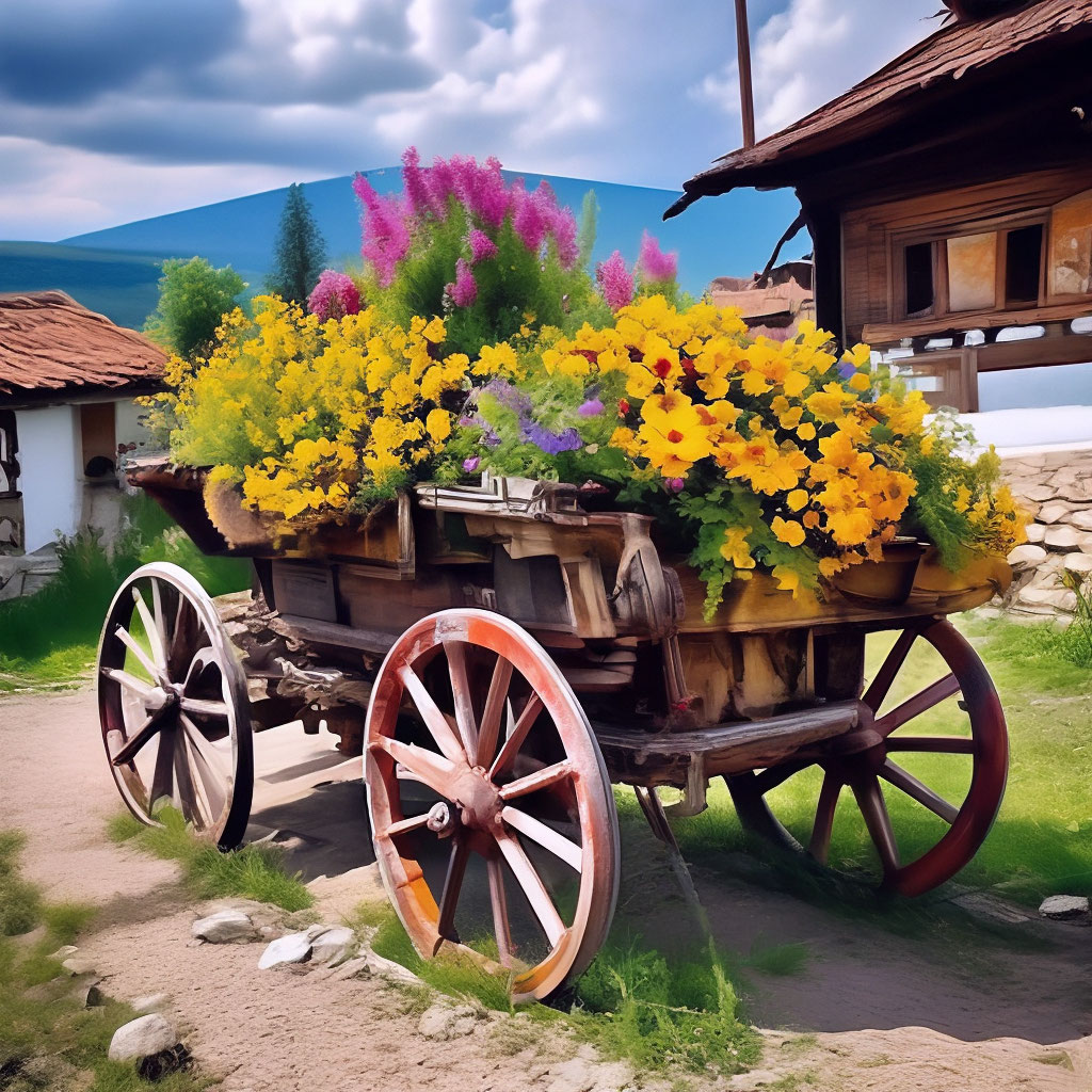 Старая телега в Балахне