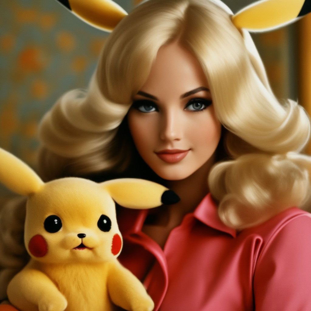 Barbie pikachu image created in Shedevrum