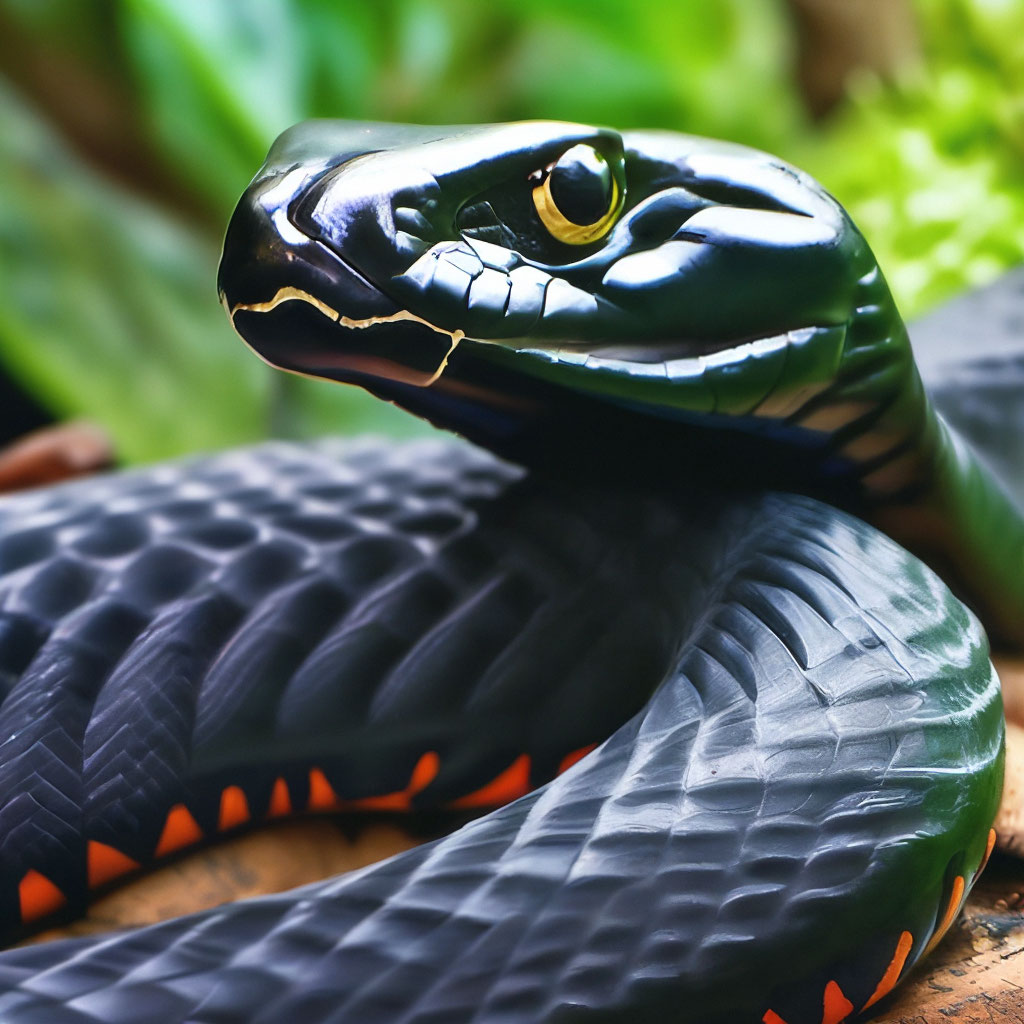 Змея чёрная мамба» — создано в Шедевруме