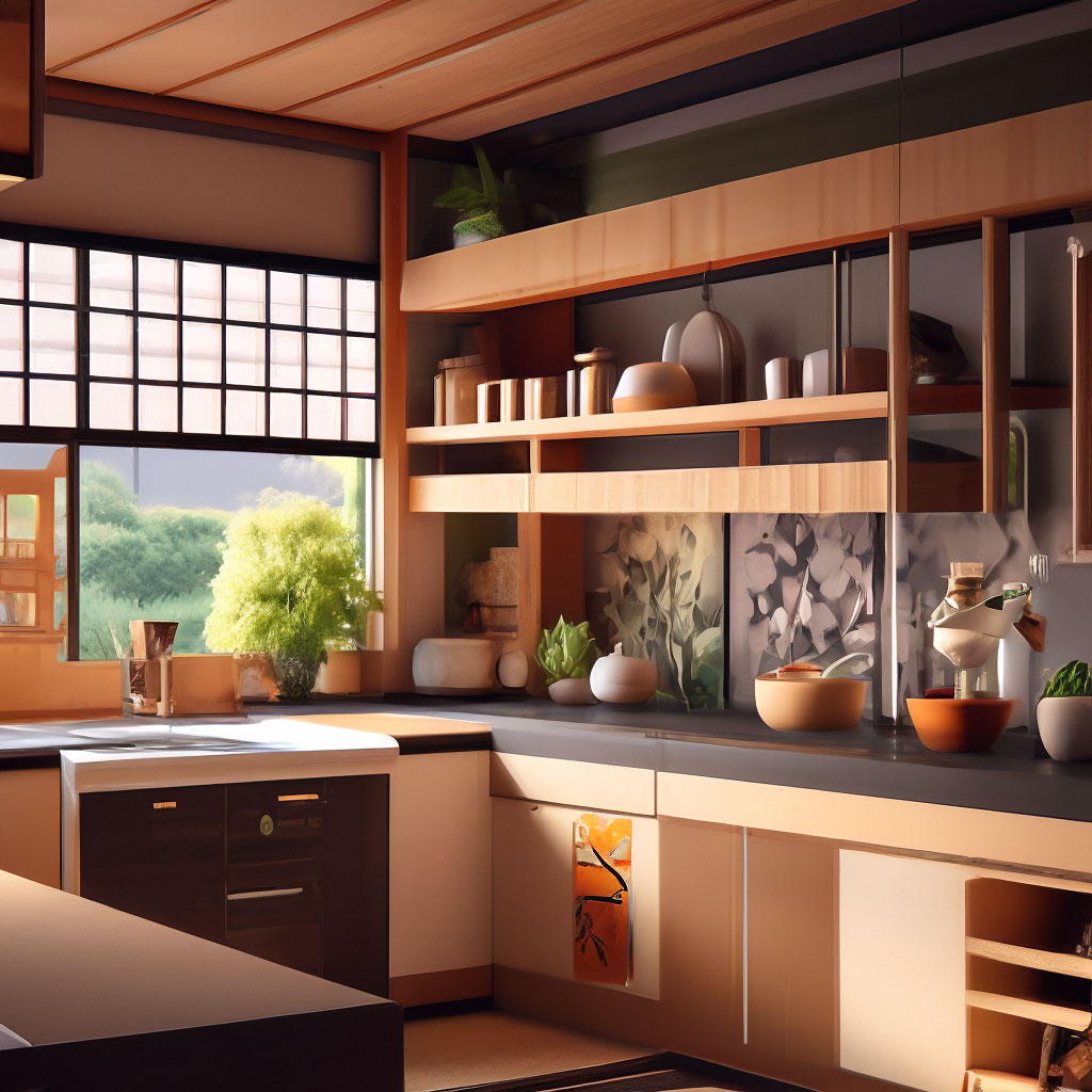 Секреты оформления кухни в японском стиле