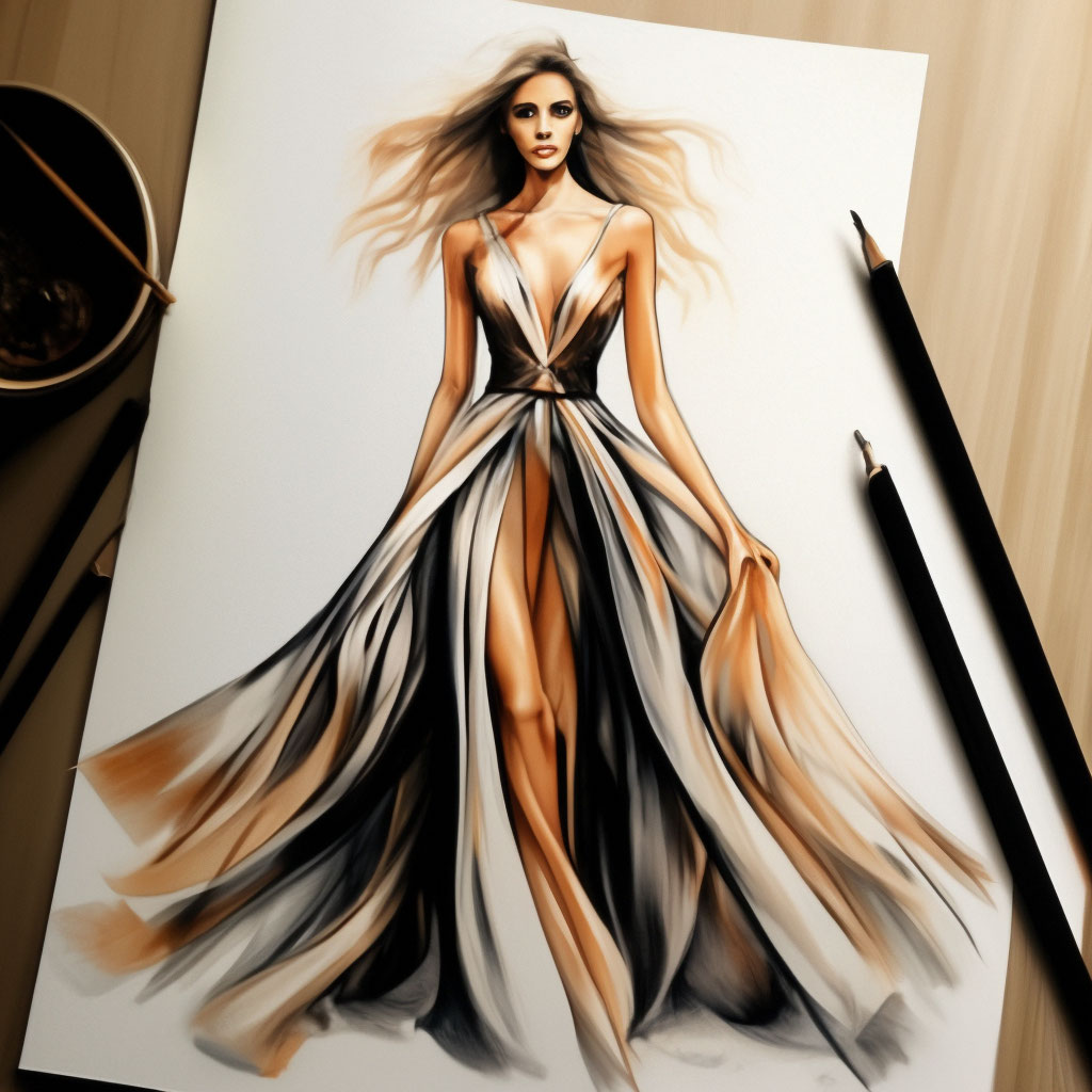 Fashion illustration colour pencil sketches best sale